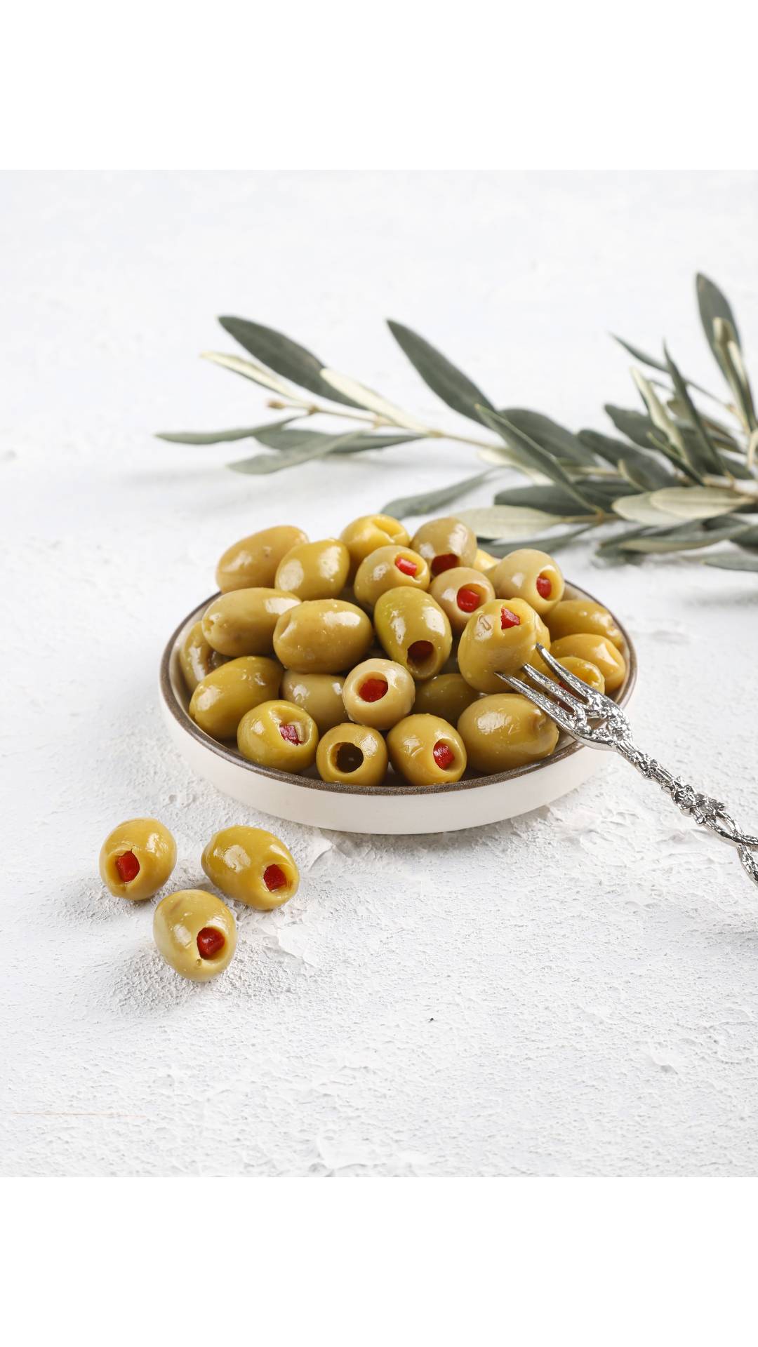 Biber Dolgulu Yeşil Zeytin 1KG