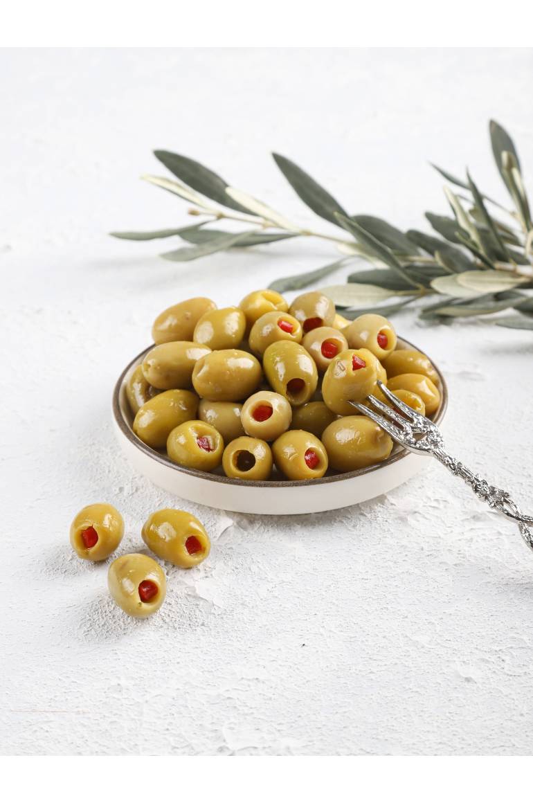 Biber Dolgulu Yeşil Zeytin 1KG