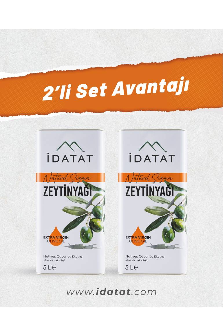 EDREMİT NATUREL SIZMA ZEYTİNYAĞI 5 LT 2'Lİ SET