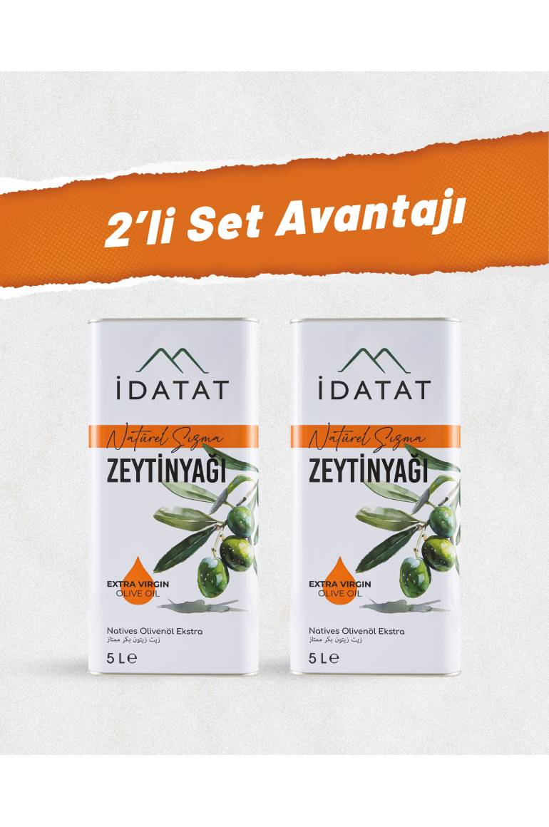 EDREMİT NATUREL SIZMA ZEYTİNYAĞI 5 LT 2'Lİ SET