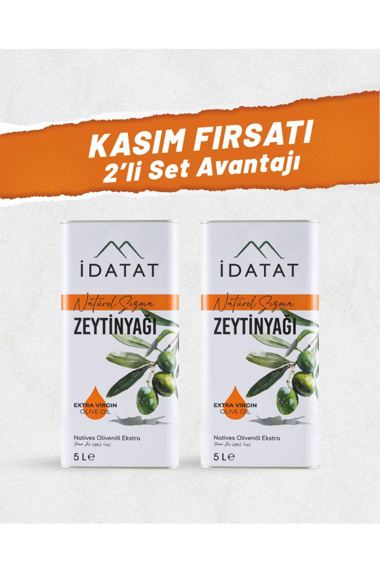 EDREMİT NATUREL SIZMA ZEYTİNYAĞI 5 LT 2'Lİ SET